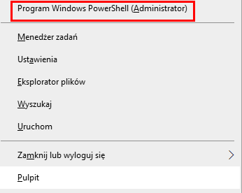 Uruchamianie PowerShell Windows 10